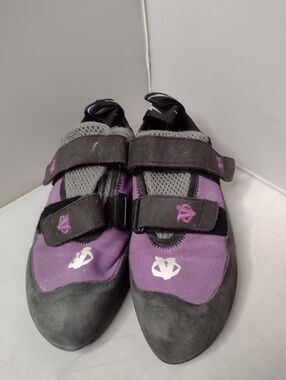 Evolv Women's Elektra Rock Climbing Shoes 8.5 Purple Straps JJ